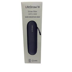 Lifestraw Straw Filter Carry Case W/ Filter Dark Mountain Gray Compact Design